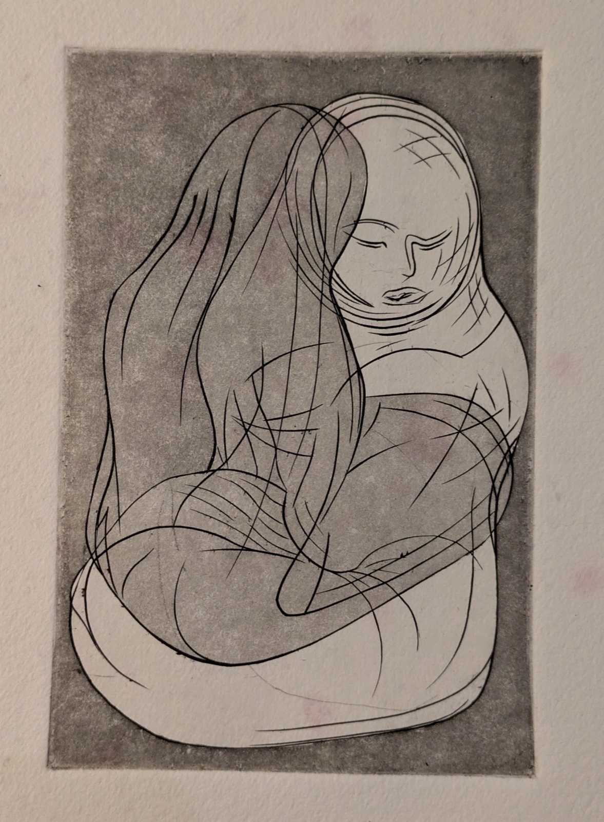 Maternité, Gravure
