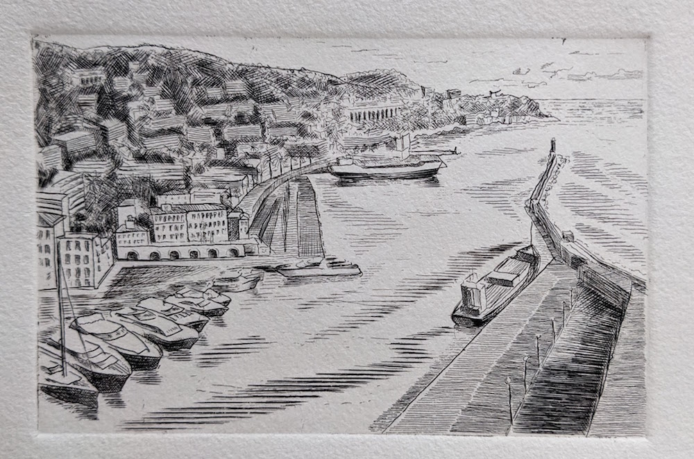 Le port vu du Château, Taille-douce