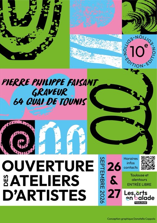Affiche Ouverture des ateliers d’artistes — Arts en Balade, 64 quai de Tounis