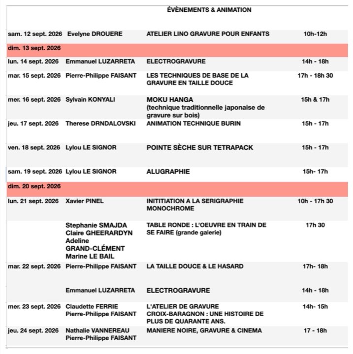Programme des animations — atelier éphémère à Ombres Blanches
